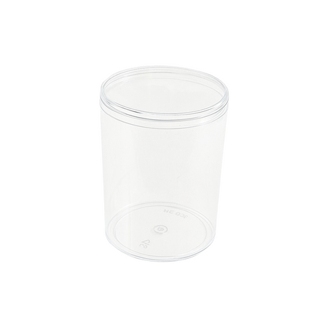 #012 | 9oz Cylindrical Hard Clear Plastic Cake Container W/ Lid | 2.75x3.75" - 250 Sets