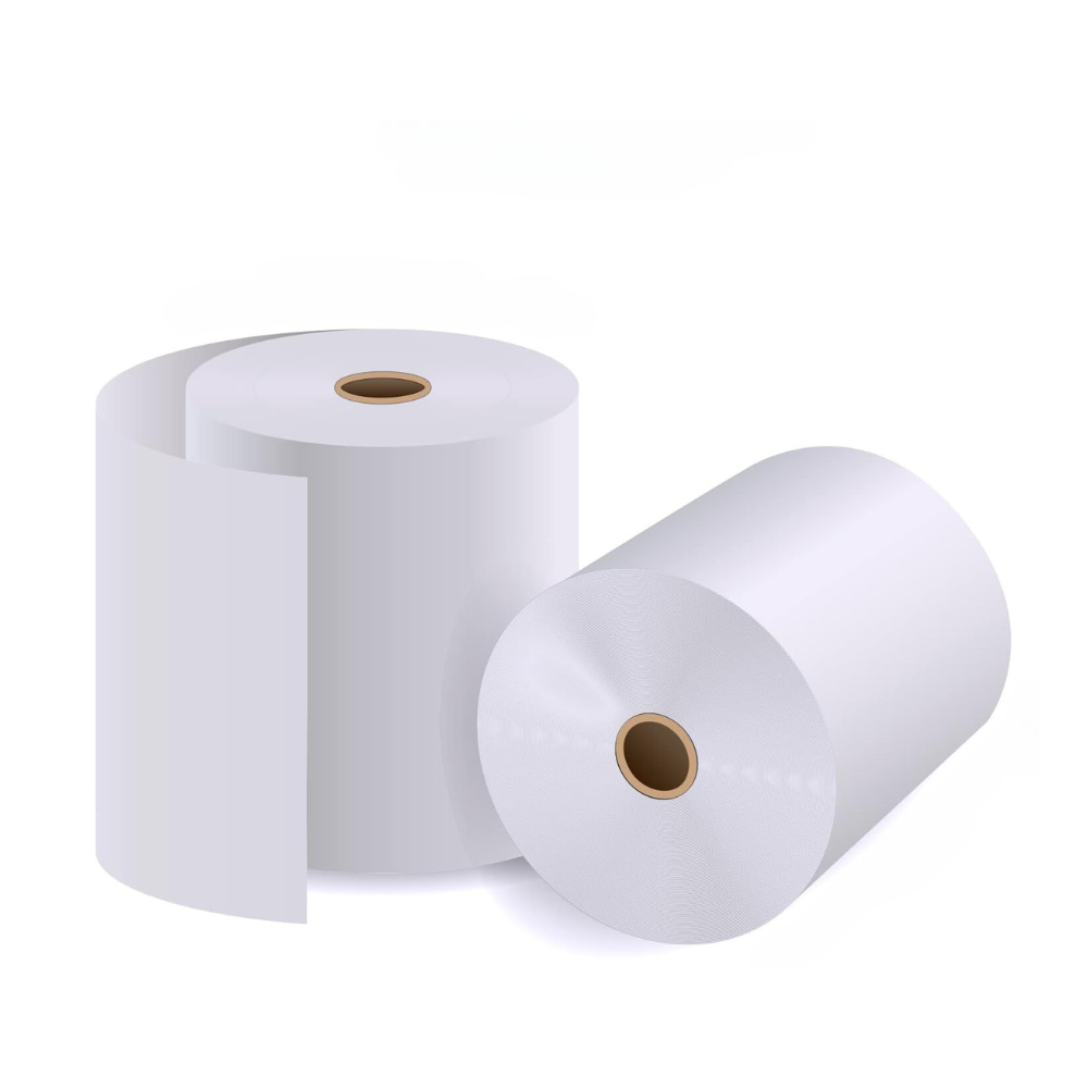 1-Ply Bond Paper Cash Register Rolls | 3" x 150' - 50 Rolls