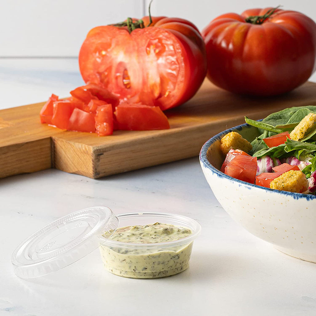 XT 1.5oz PP Clear Sauce Cup Portion Cup | 62mm Top (Base Only) - 2500 Pcs