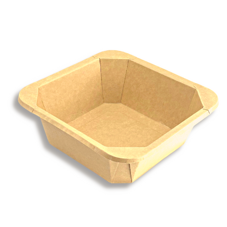 #1000S | 32oz Eco-friendly Kraft Square Paper Container (Base Only)