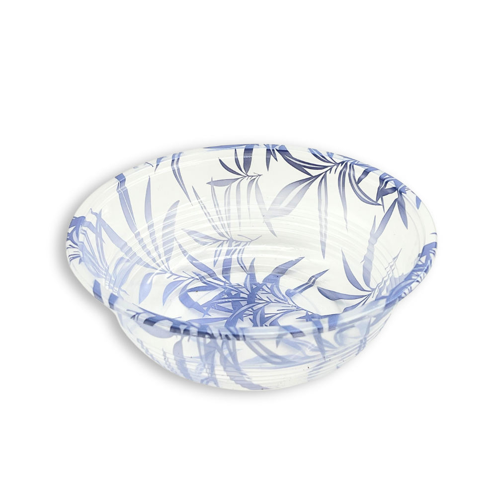 #1000 | HD-1000ML 34oz PP Blue Maple Donburi Bowl W/ PET Clear Lid