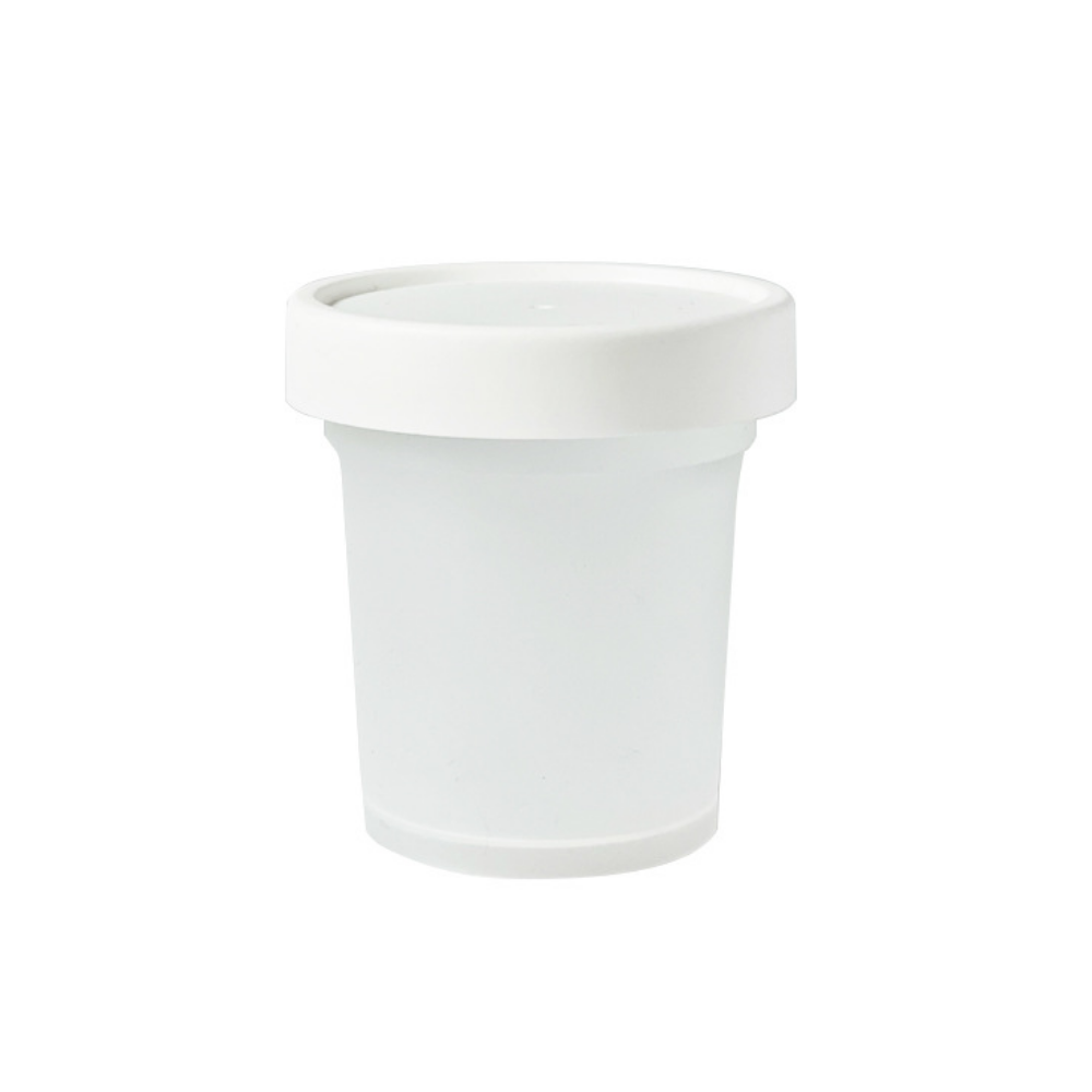 10oz Frosted Dessert Cup W/ White Lid - 200 Sets