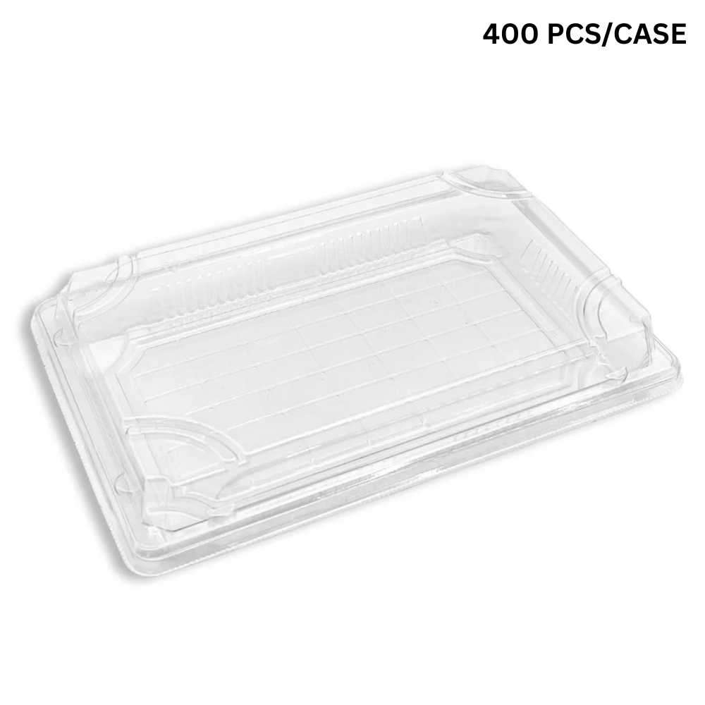 #1109 PET | Clear Sushi Tray W/ Lid | 9.45x5.9x1.77"
