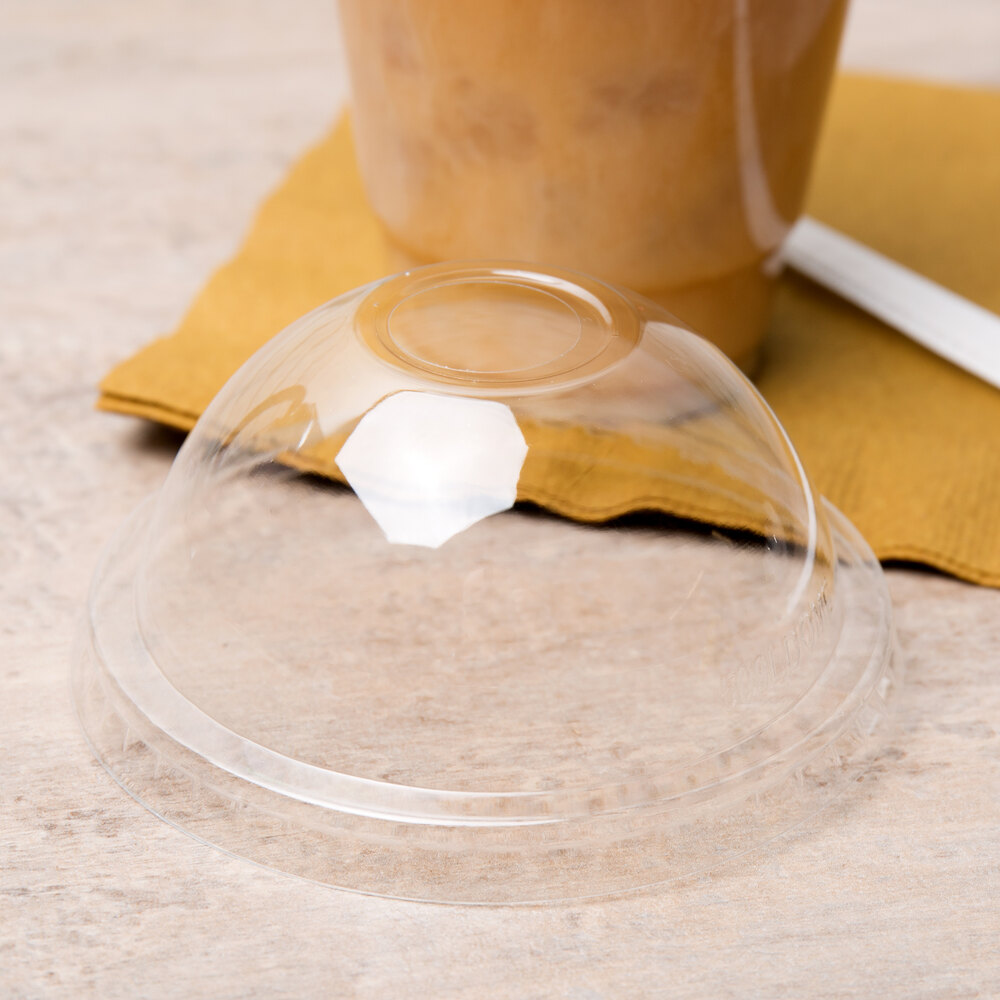 115mm PET Dome Lid | Fit 15B/20D/20B/26B/32B/32D Paper Soup Cup (Lid Only) - side