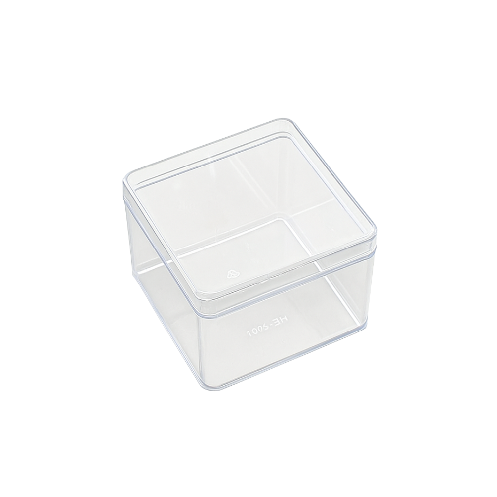 11oz Square Clear Cake Container W/ Lid | 3.35x3.35x2.56" - 300 Sets