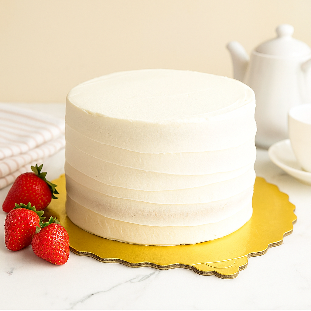 12" Double-Sided Golden & Silver Round Cake Paper Pad W/ Handle