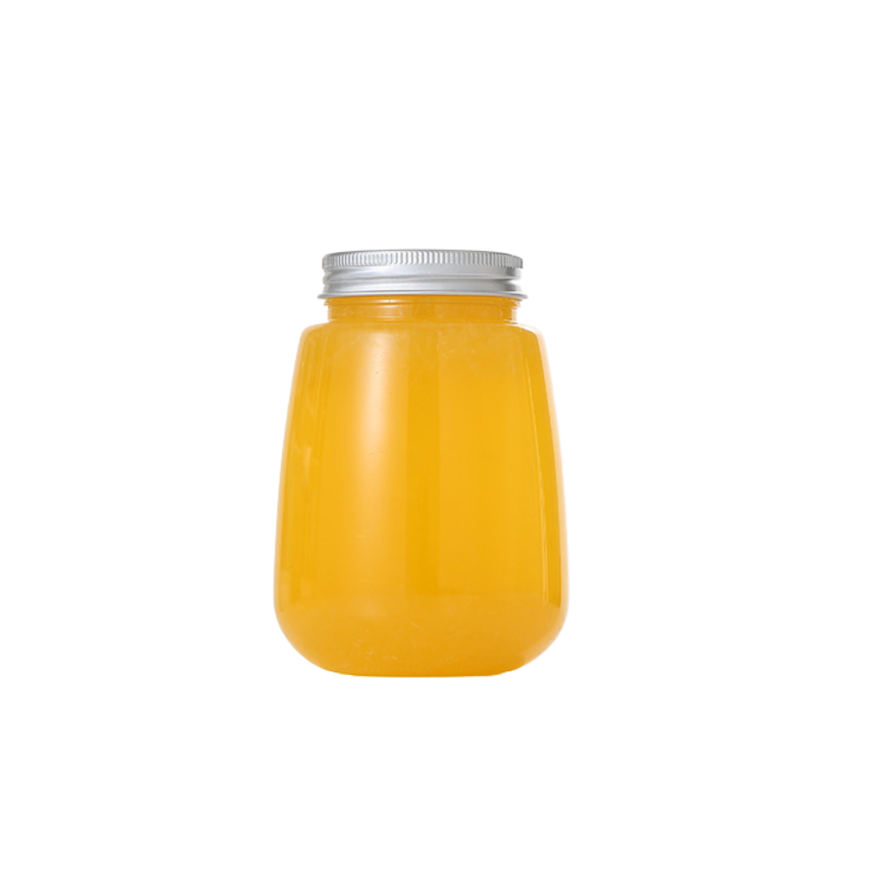 12oz U-Shaped Clear PET Bottle W/ Foil Lid