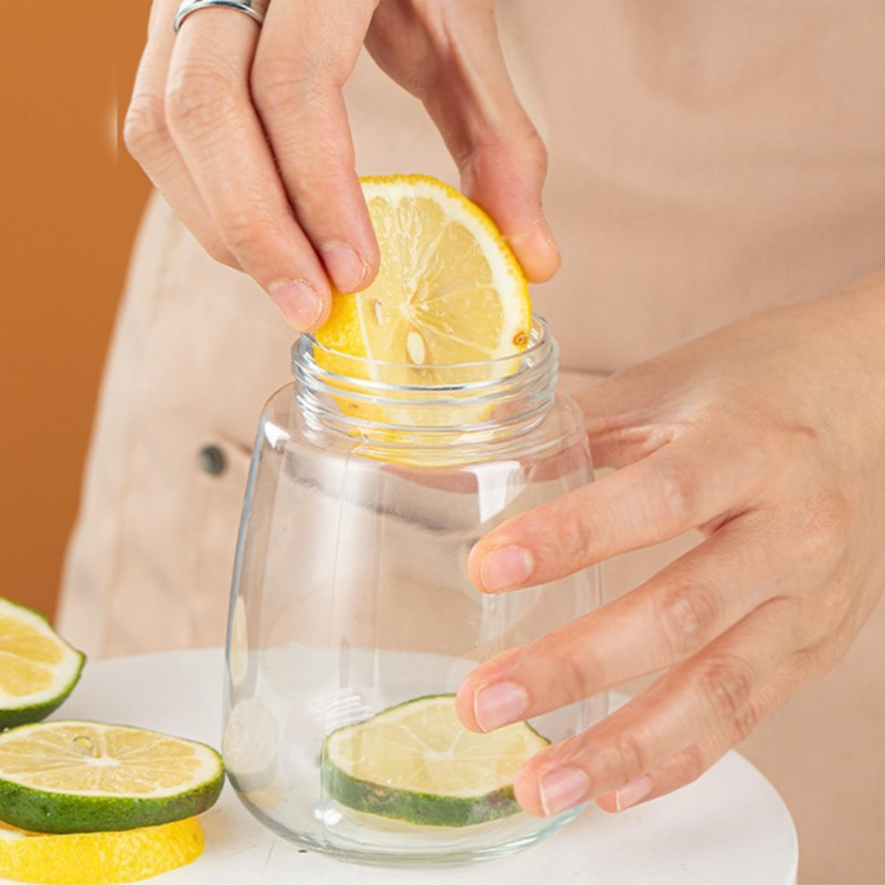 12oz U-Shaped Clear PET Bottle W/ Foil Lid