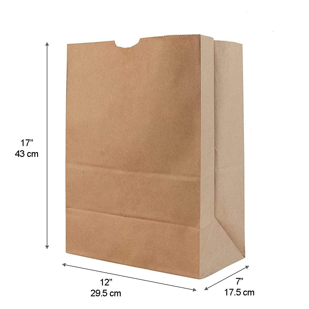 Recyclable Paper Kraft Bag With No Handle size description