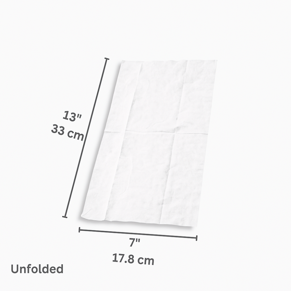 HD-D9000 | 7x13" Paper Dinner Napkin | 1-Ply - 9000 Pcs-size