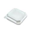 134x134mm AFP Anti-Fog Clear Square PET Lid | Fit 650S/750S Container (Lid Only) - 300 Pcs