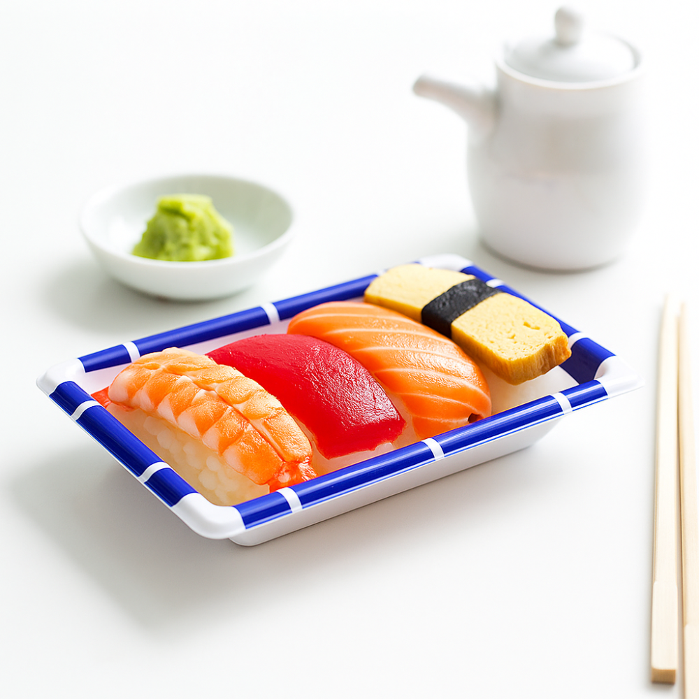 #1510 Récipient rectangulaire en PET bleu | 5,12 x 3,15 x 1,18 po - 500 pièces