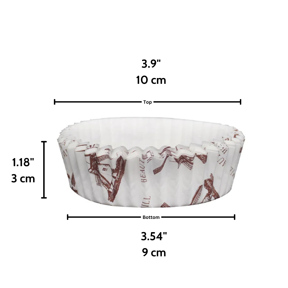 15cm Windmill Round Baking Paper Cup - size
