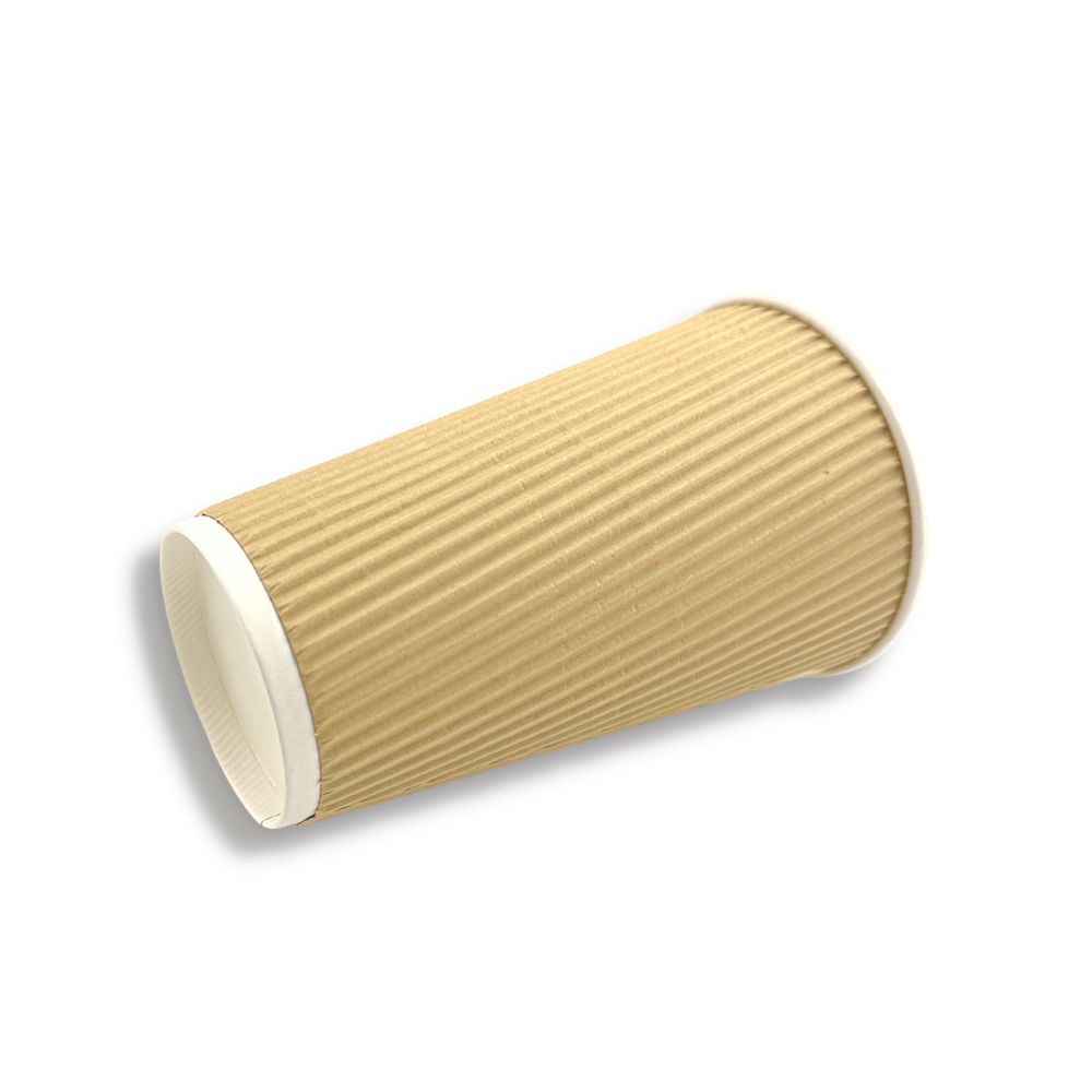 16oz Ripple Wall Kraft Paper Cup - 500 Pcs-display