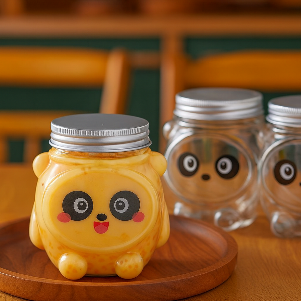 17oz Panda Plastic Cup with Lid