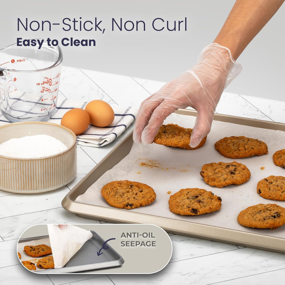 18.5x26.5" Pre-Cut White Parchment Paper Baking Sheet - non-stick