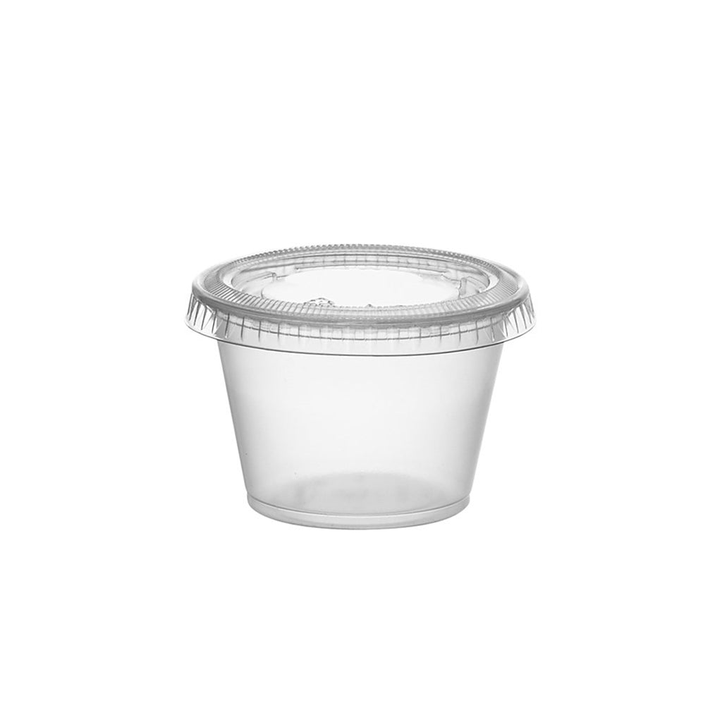Couvercle à sauce PET XT 45 mm | Tasse à sauce en PP Fit XT 1oz (couvercle uniquement) - 2500 pièces
