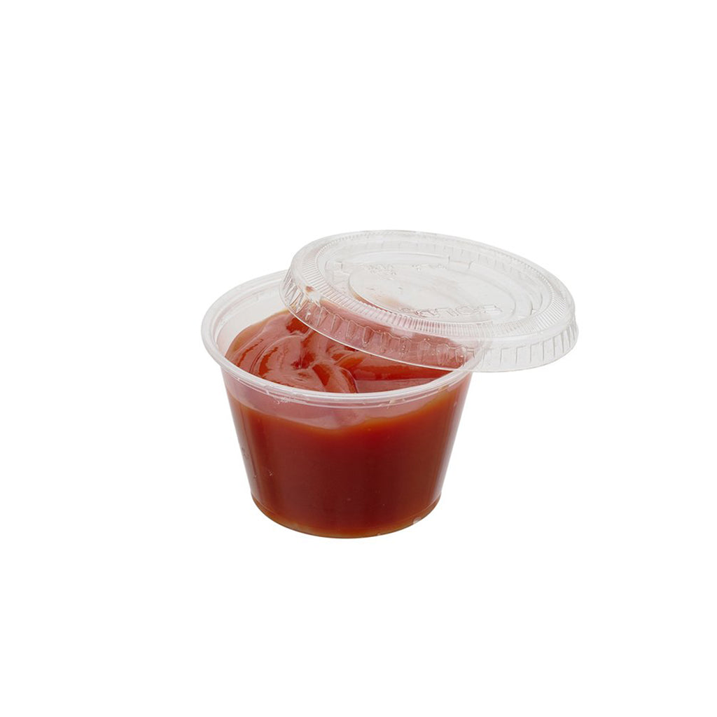 Couvercle à sauce PET XT 45 mm | Tasse à sauce en PP Fit XT 1oz (couvercle uniquement) - 2500 pièces
