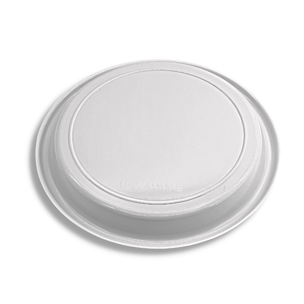 #2201 PET | 10" Golden Round Sushi Tray W/ Lid - 200 Sets-Bottom