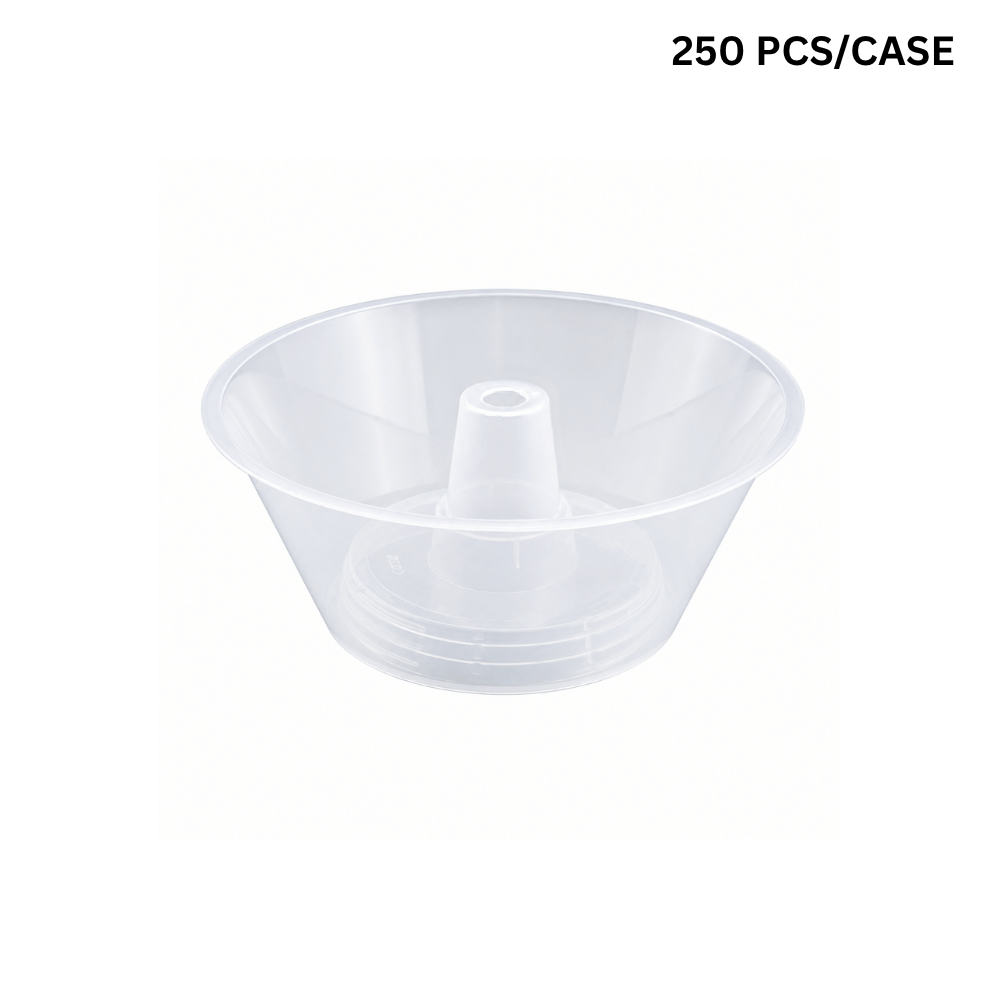 22oz 2-in-1 Clear PP Snack Cup Topper Trays W/ Straw Hole | Fit 90mm Cup (250 PCS/Case)
