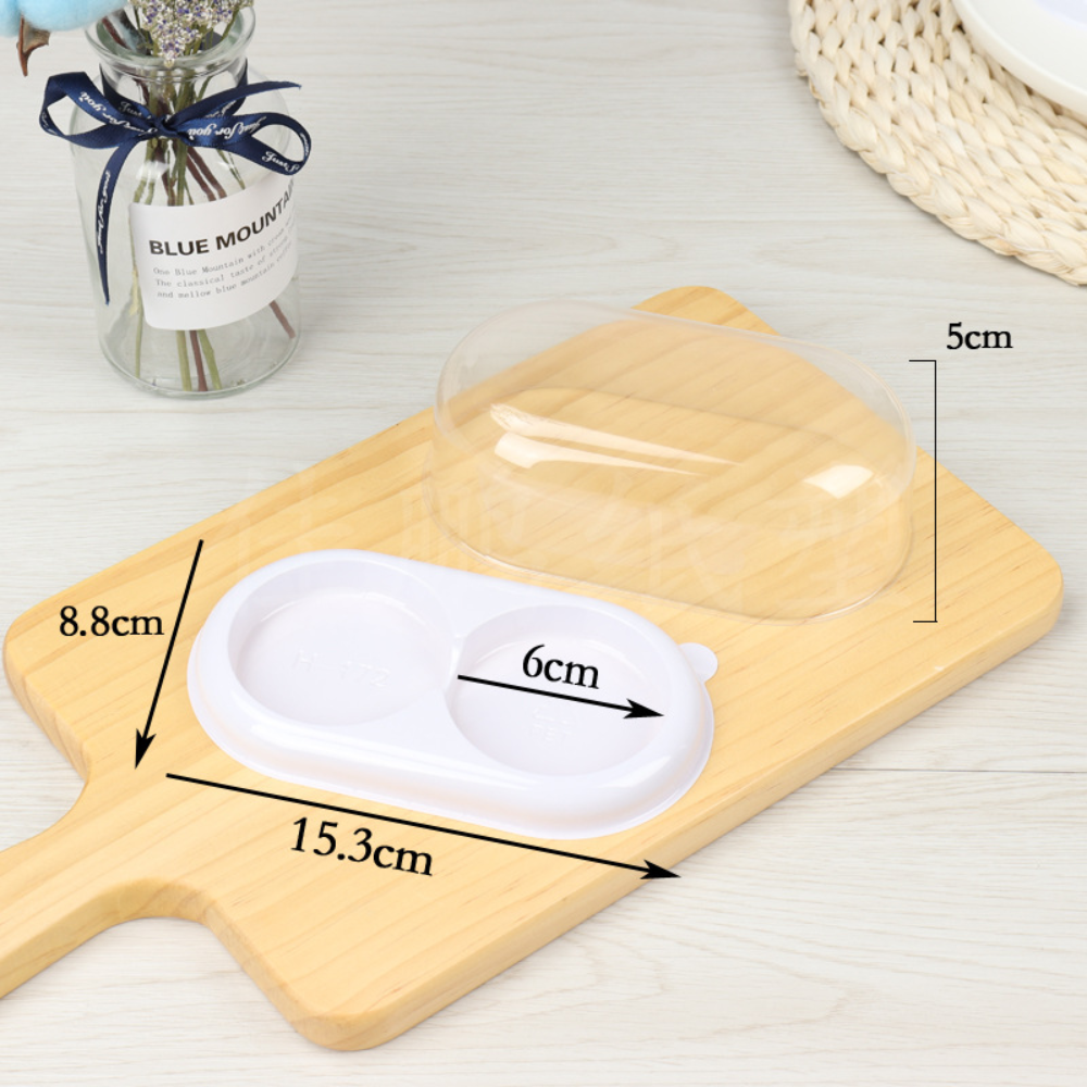 2 Pack Plastic Cupcake Box W/ Clear Dome Lid - size