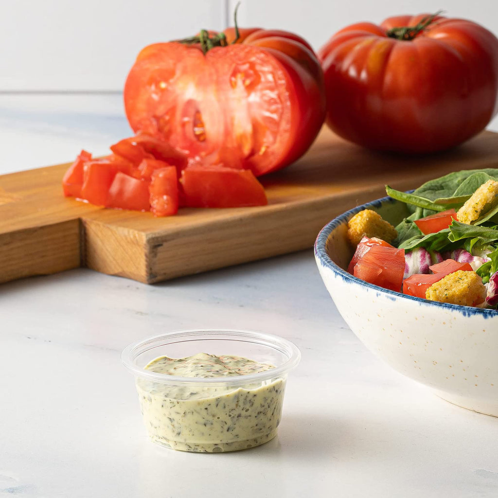 Gobelet à sauce transparent XT 2 oz en PP | Dessus de 62 mm (base uniquement) - 2 500 pièces