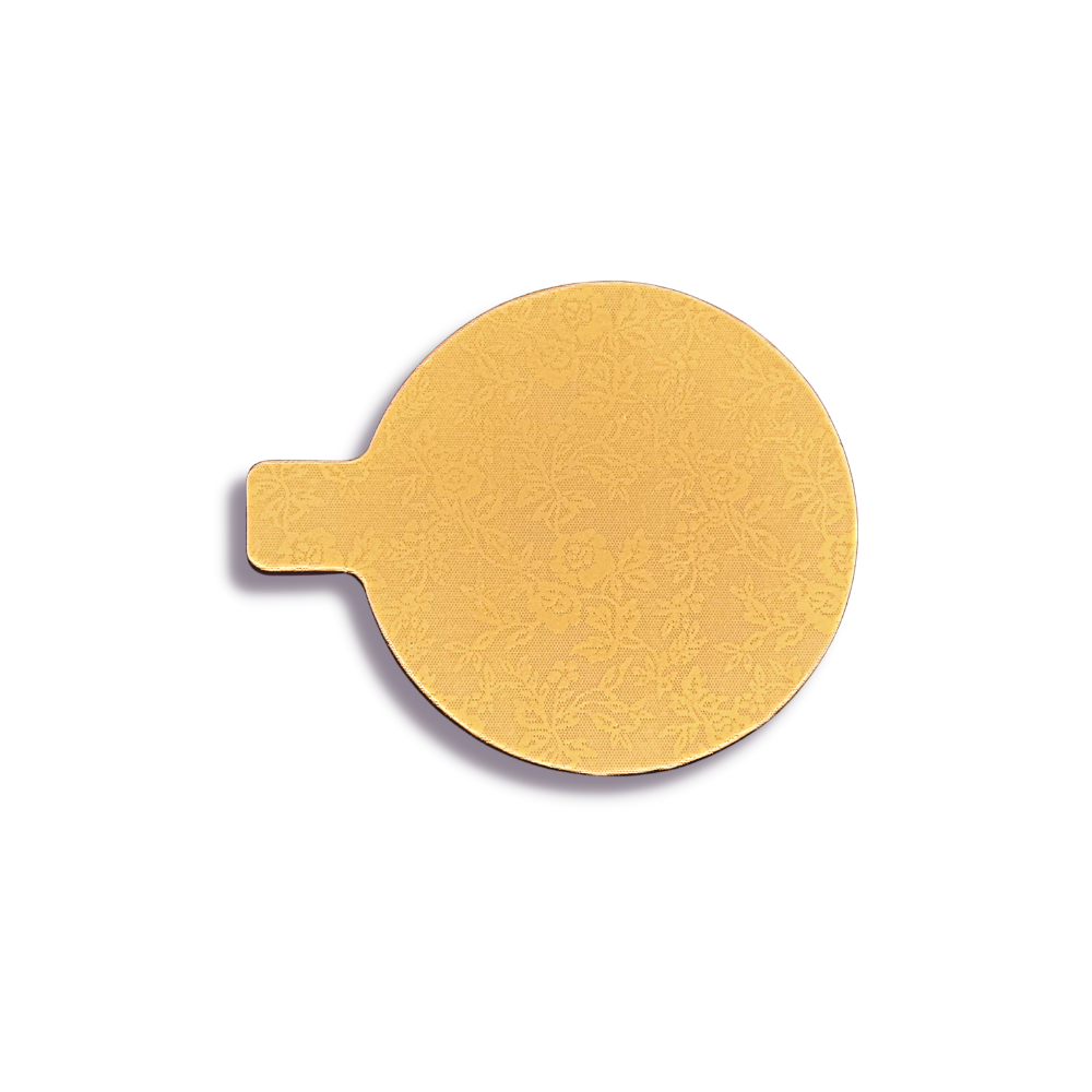 3.5" Golden Round Cake Paper Pad - 400 Pcs