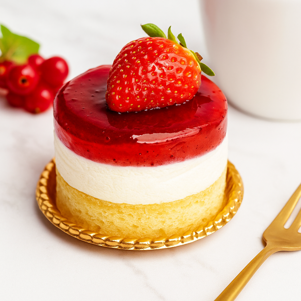 3.5" Plastic Golden Round Mousse Cake Board