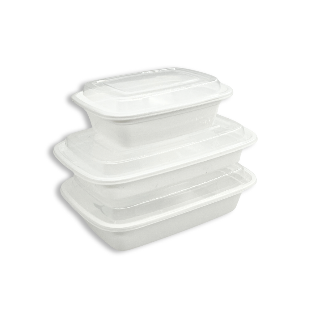 F-7516 Base | TD 16oz PP White Rectangular Container (Base Only)