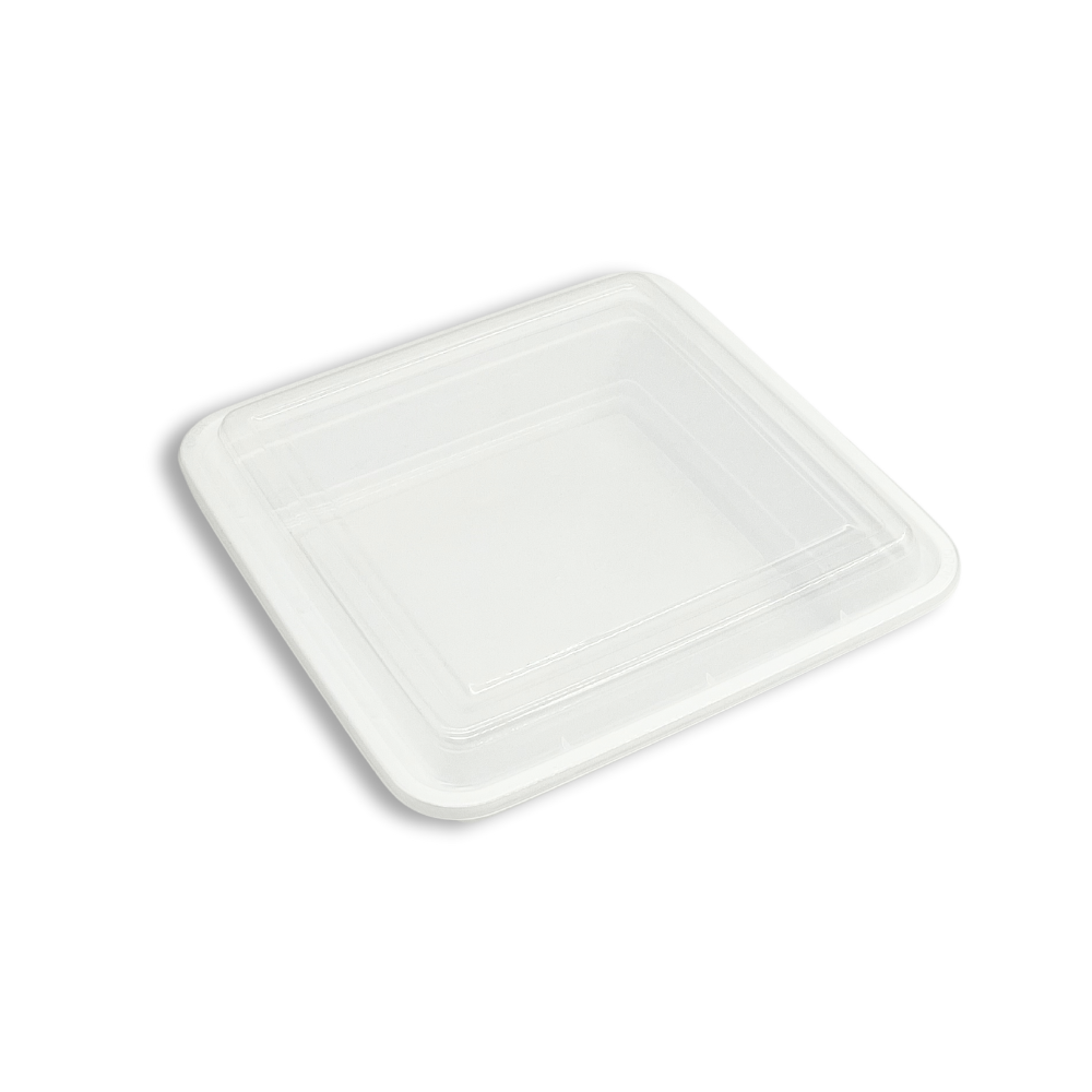 RE-48 | HD 48oz Microwaveable PP White Square Container W/ Lid