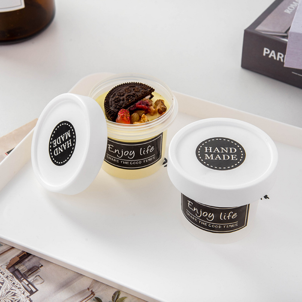3oz Frosted Dessert Cup W/ White Cup - Dessert Inside