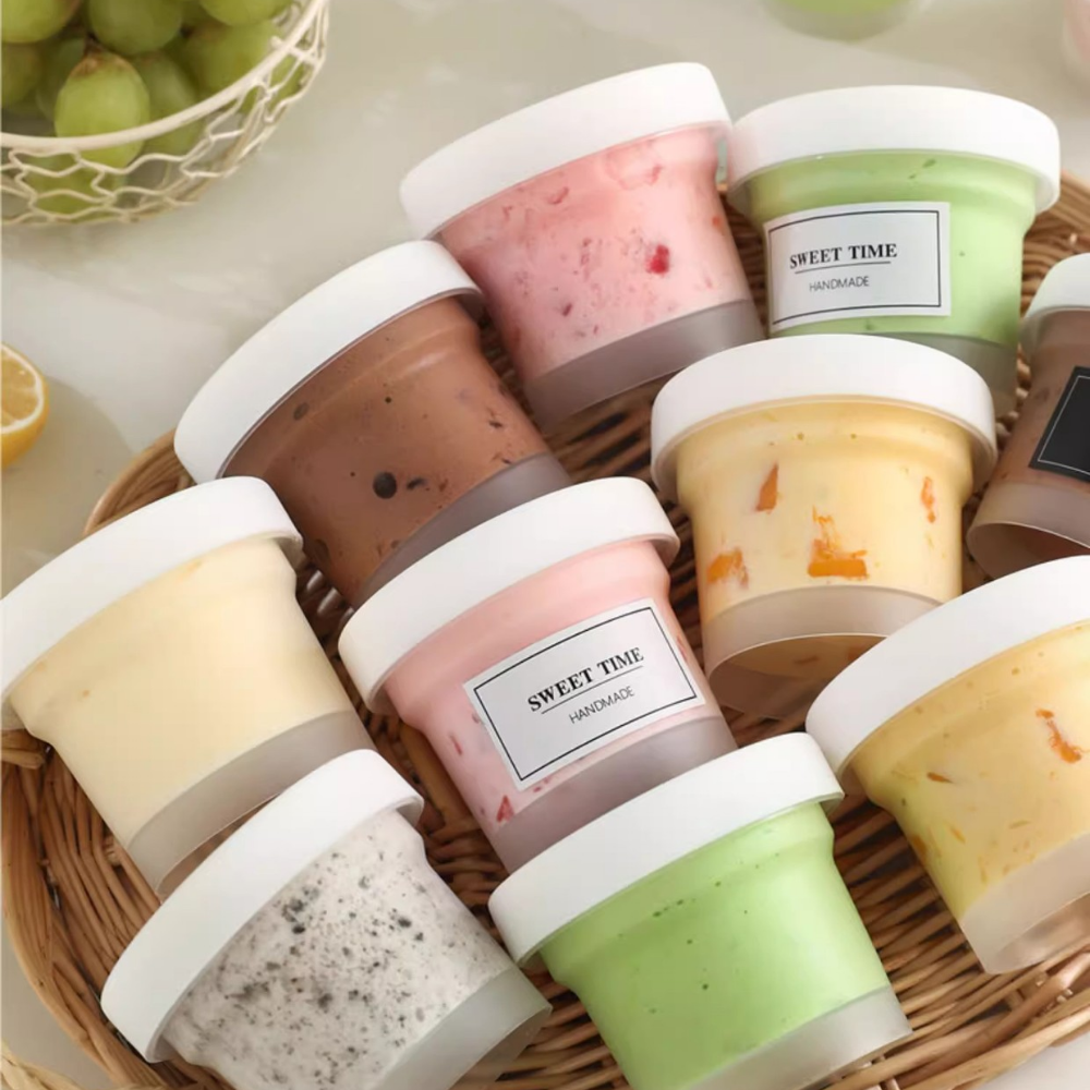 3oz Frosted Dessert Cup W/ White Cup - Ice Cream Inside