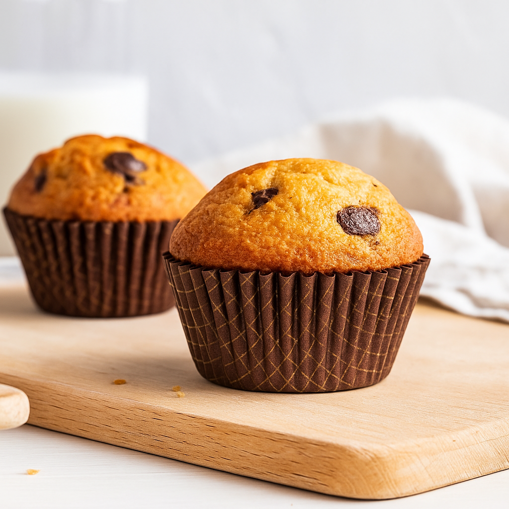 4.5" Brown With Golden Tartan Pattern Baking Paper Cup | Cupcake Liner