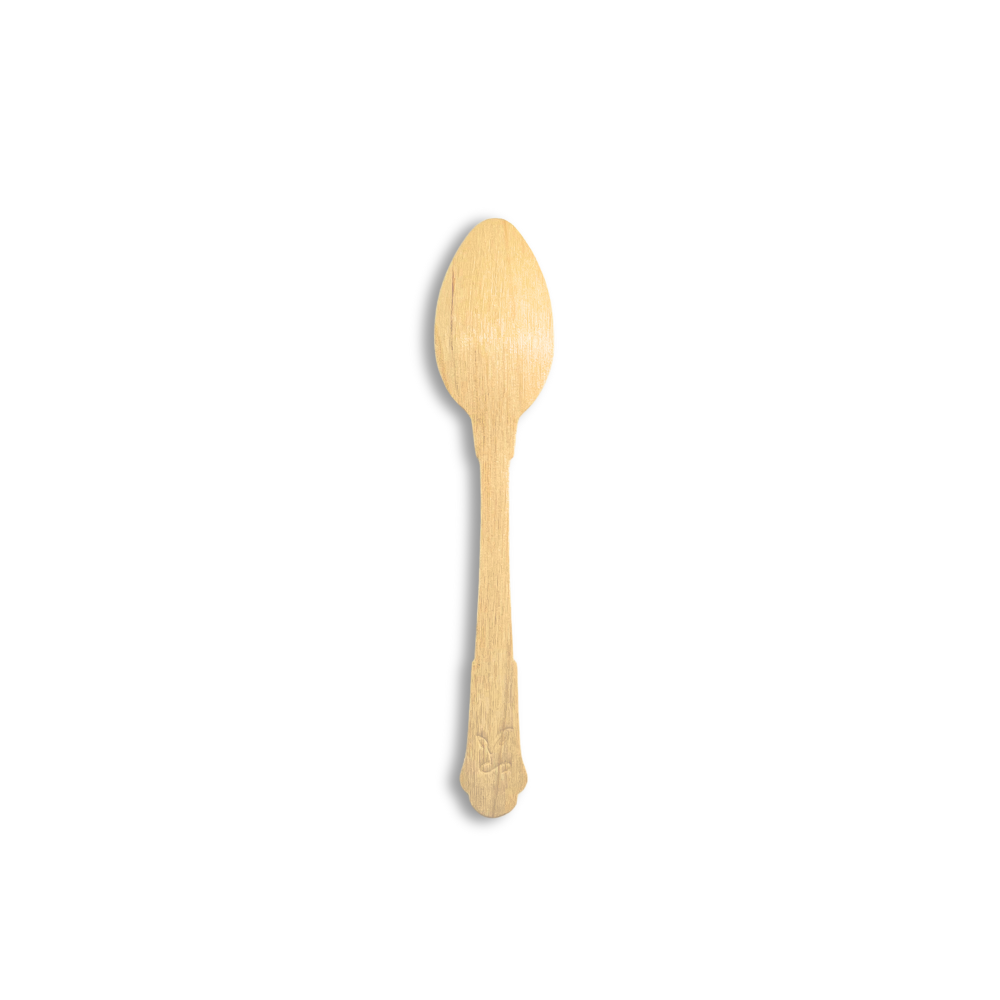 Cuillère à thé en bois compostable 4,7" - 1000 pièces