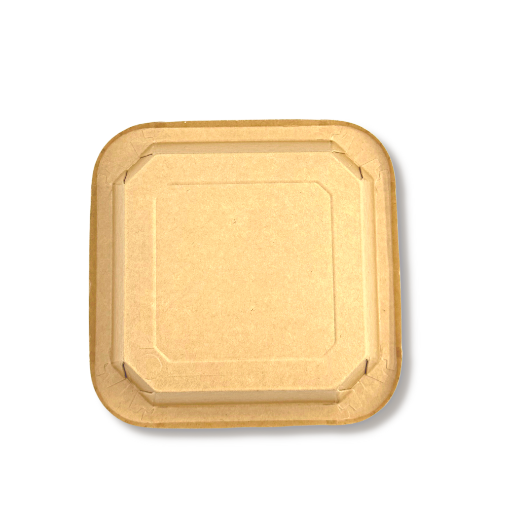 #400S | 13.5oz Eco-friendly Kraft Square Paper Container (Base Only) -bottom