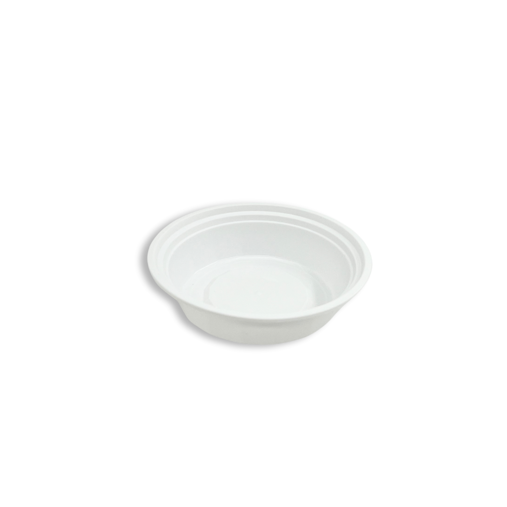 F-6016 | TD 16oz PP White Round Container W/ Lid (No hole)