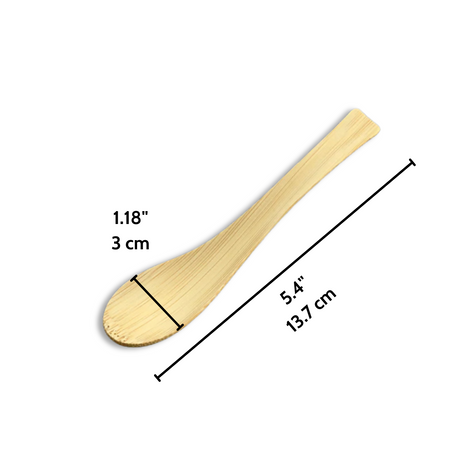 5.4 Compostable Bamboo Asian Soup Spoon - Size