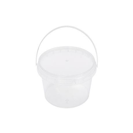 500ml PP Takeout Plastic Drink Buckets with Lid - 200 Pcs-front