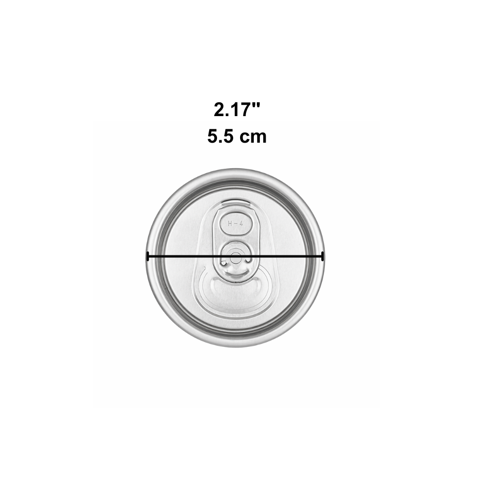 55mm Half-Open Pull Tab Lid | Fit 55mm Top Can-Shaped PET Cup (Lid Only)-size