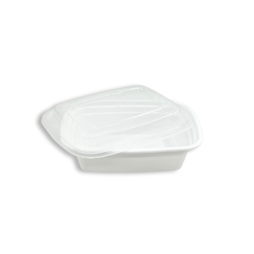Couvercle F-6412 | Couvercle rectangulaire transparent en PP 140 x 114 mm | Compatible avec le récipient F-6412 (couvercle uniquement) - 300 pièces