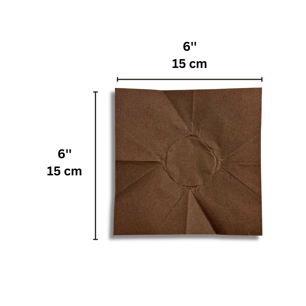 6 Inch Brown Tulip Cupcake Baking Cup-upfolded size