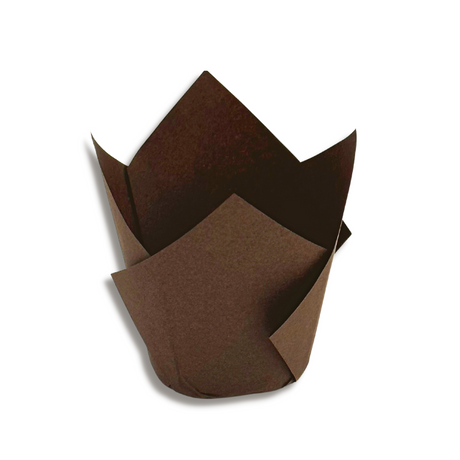 6 Inch Brown Tulip Cupcake Baking Cup-single