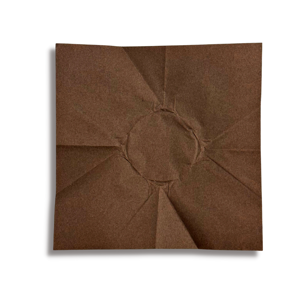 6 Inch Brown Tulip Cupcake Baking Cup-unfolded