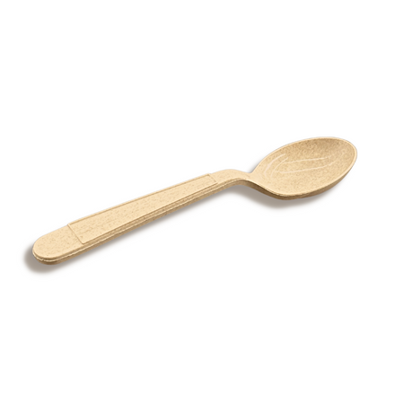 6" Compostable Corn Starch Bio Soup Spoon - 1000 Pcs