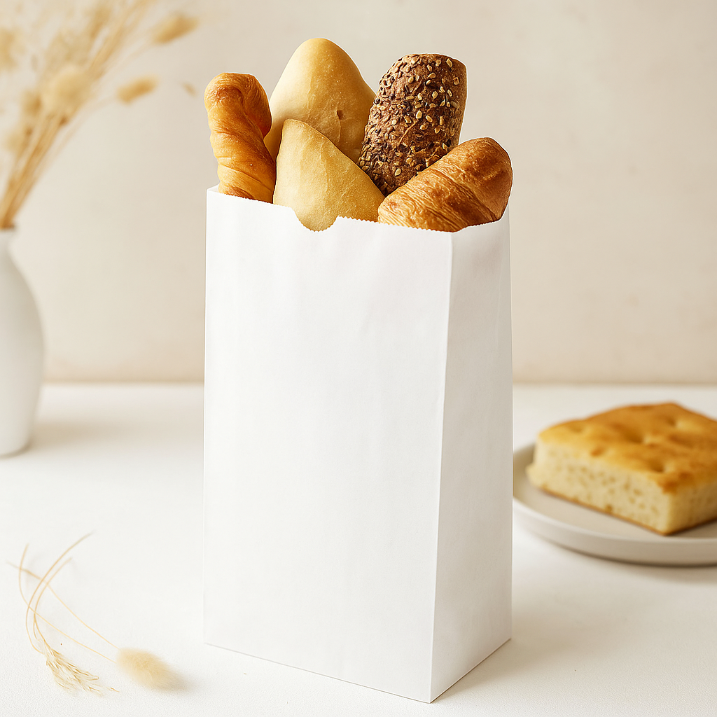 6lb Superwhite Paper Bakery Bag | 5.625x3.625x11.125"