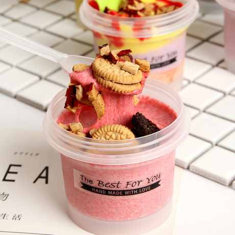 6oz Frosted Dessert Cup W/ White Lid - With Desset