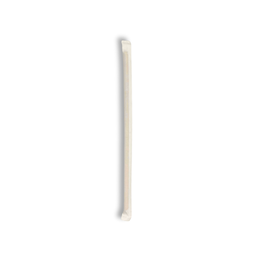 6x230mm Diagonal Cut Kraft Paper Straw (Individually Wrapped)