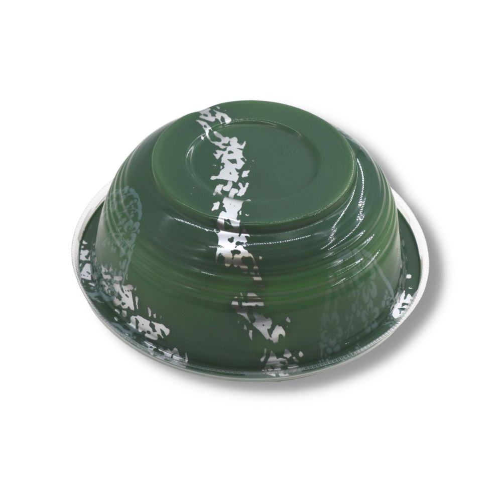 #700 | 24oz Microwaveable Green Donburi Bowl W/ Lid - 300 Sets - HD Bio Packaging