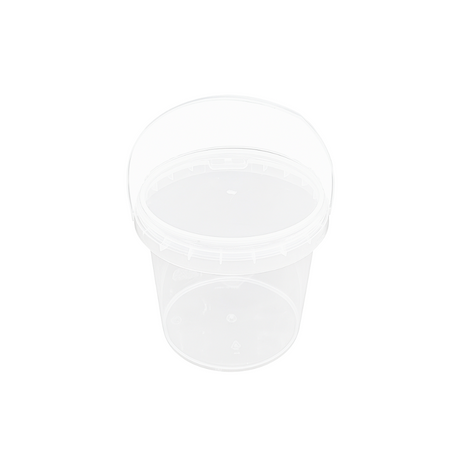 750ml Takeout Plastic Drink Buckets with Lid (PP) - 200 Pcs-front