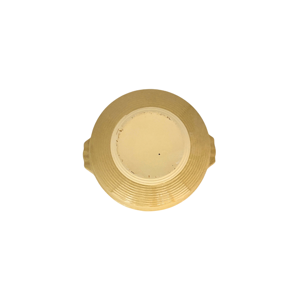 #774149 | 7.5" Shallow Clay Sand Pot | Donabe Hotpot for Stove & Oven-bottom